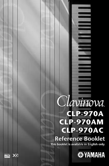 yamaha雅马哈CLP-970A_970AM_970AC Reference Booklet